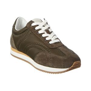 Toteme Sport Suede-Trim Sneaker, Green